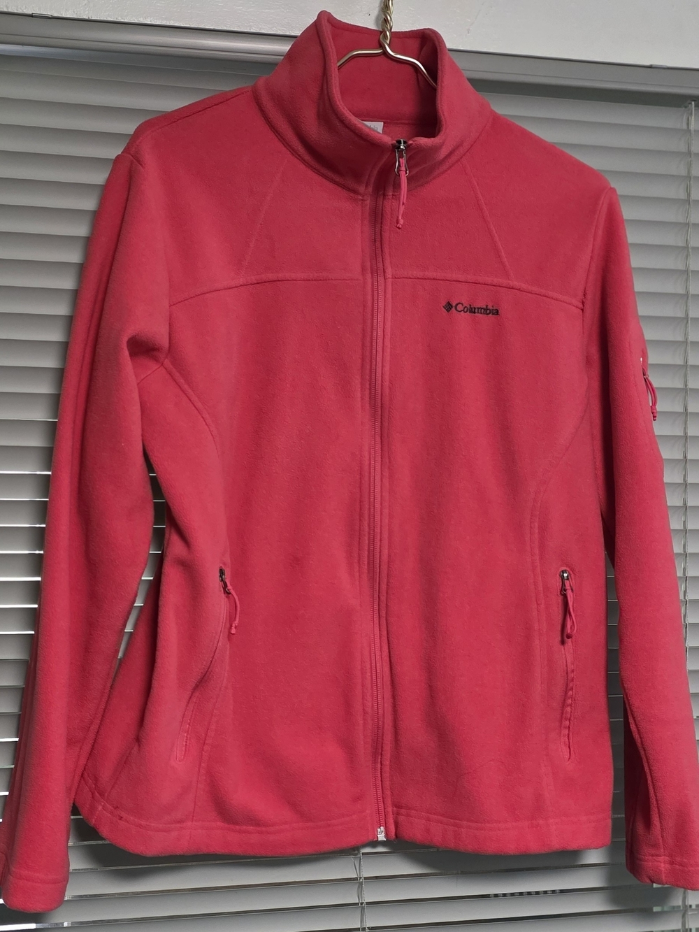 Columbia Women's Bright Pink Full-Zip Fleece Jacket